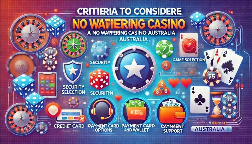 Criteria to Consider When Choosing a No Wagering Casino Australia