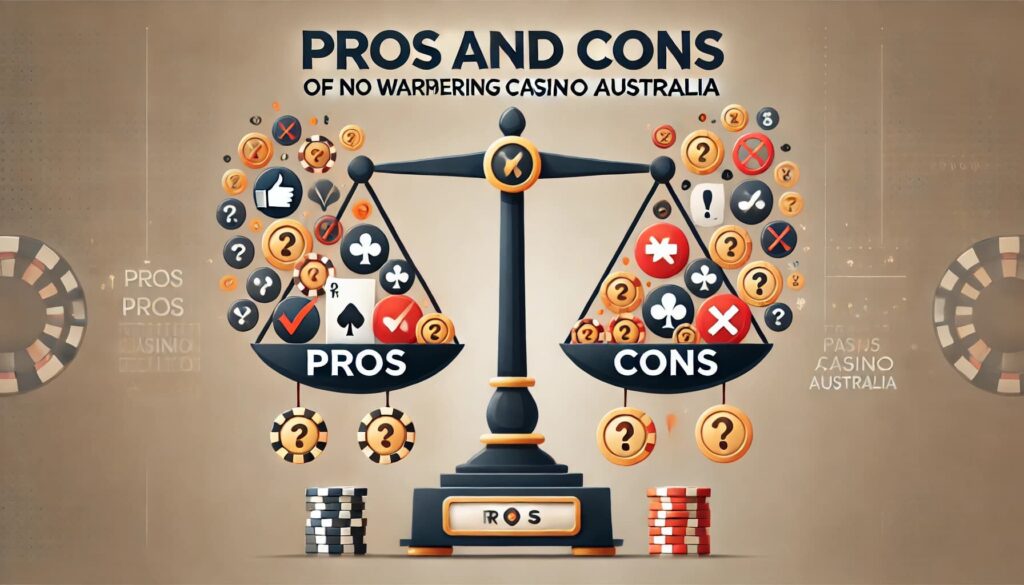 Pros and Cons of No Wagering Casino Australia